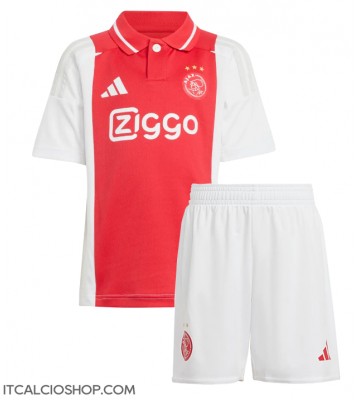 Ajax Prima Maglia Bambino 2024-25 Manica Corta (+ Pantaloni corti)